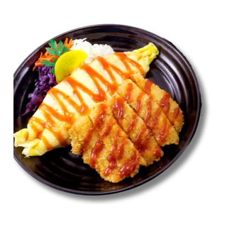 Omurice with Chicken Cutlet
